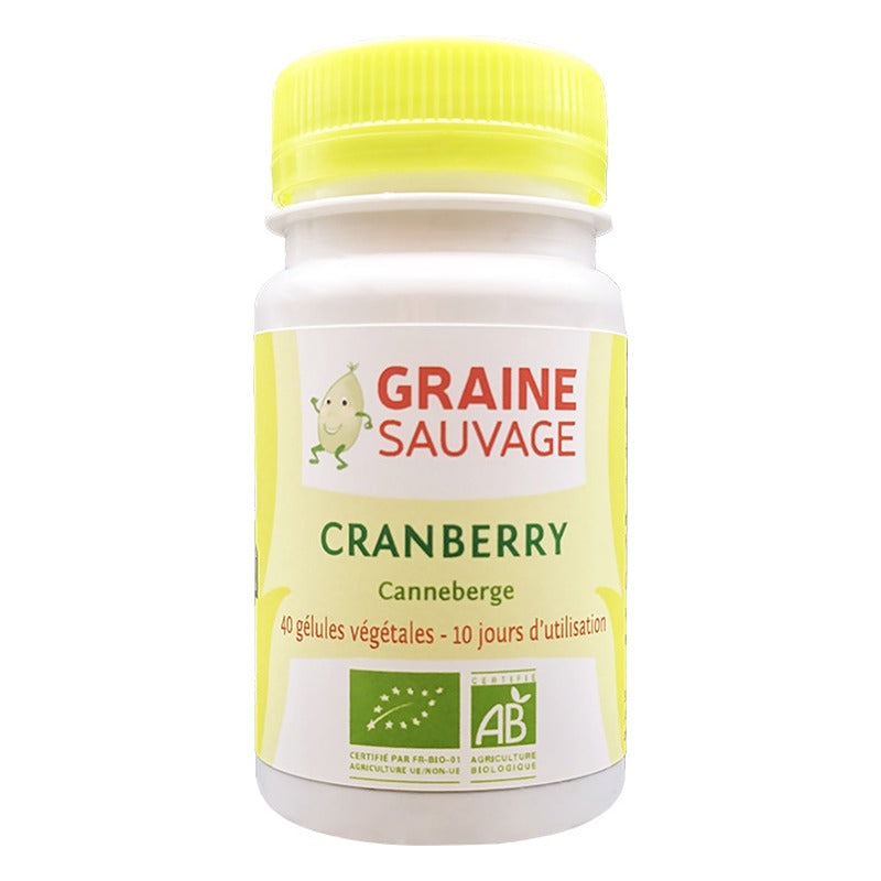 Cranberry Titré à 10% en Proanthocyanidine - 40 Gélules Végétales - Bio - Graine Sauvage