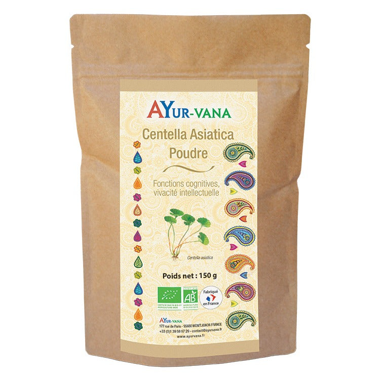 Centella Asiatica - 150 g de Poudre en Sachet - Bio - Ayur-Vana