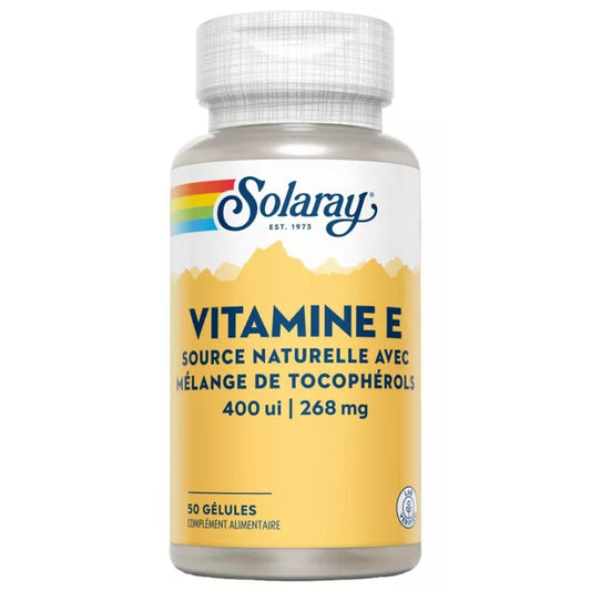 Vitamine E 400 UI - 268 mg - 50 Capsules Molles - Solaray