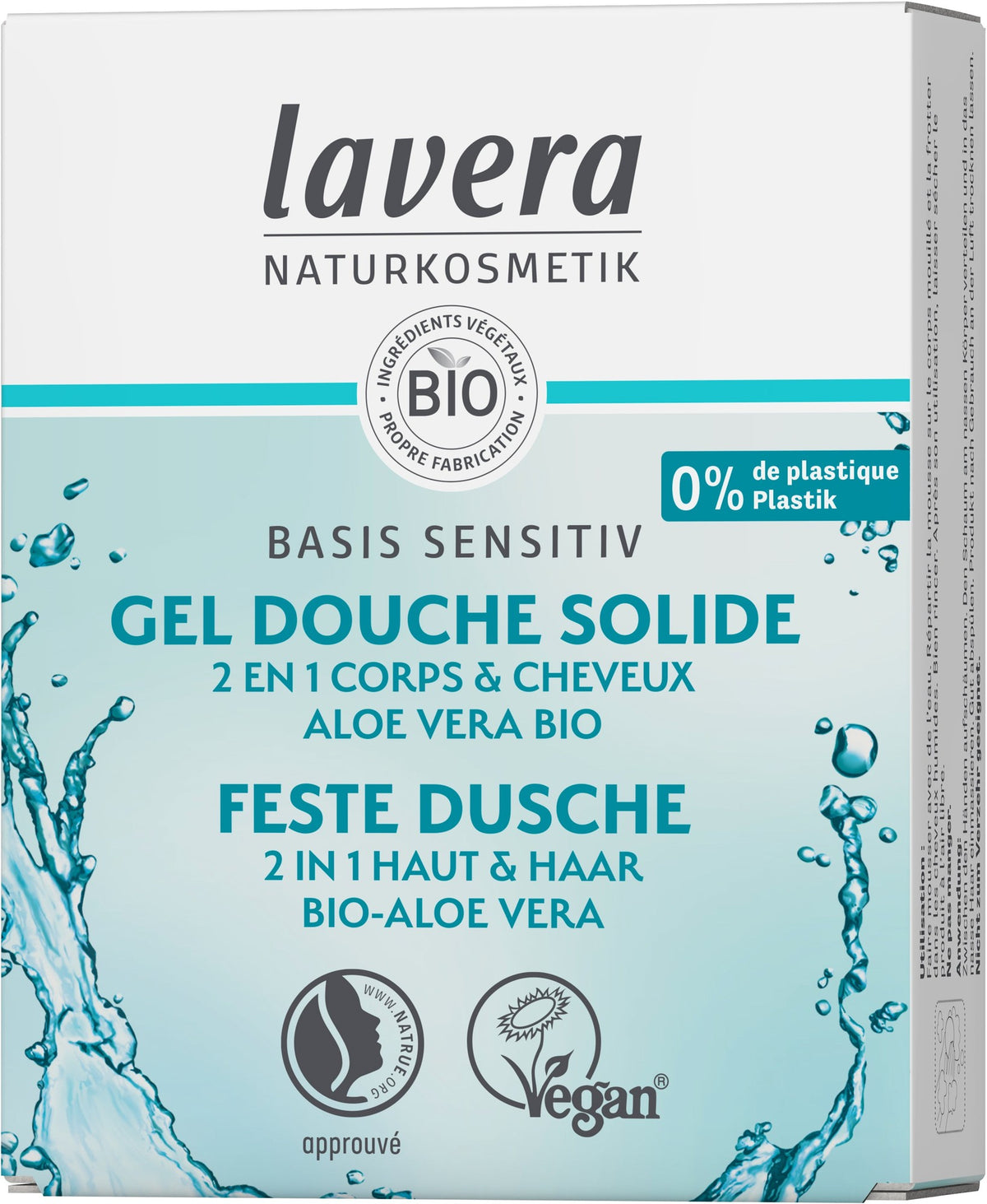 Gel Douche Solide 2-en-1 Basis Sensitiv - 50 g - Lavera