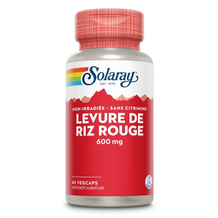 Levure de Riz Rouge - 600 mg - 45 Gélules Végétales - Solaray