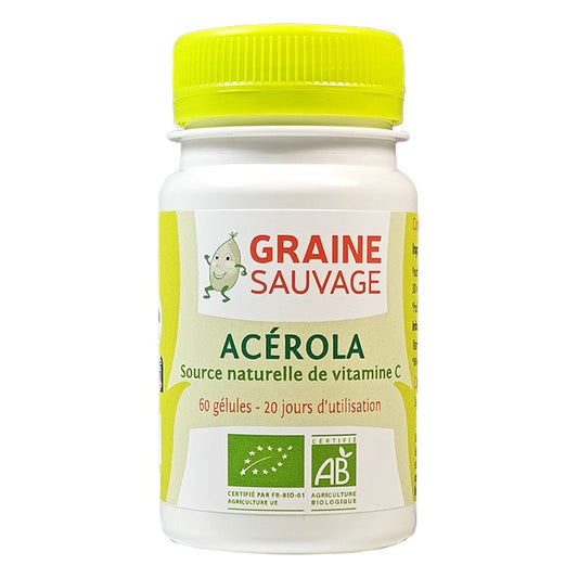 Acérola - 60 Gélules Végétales - Bio - Graine Sauvage