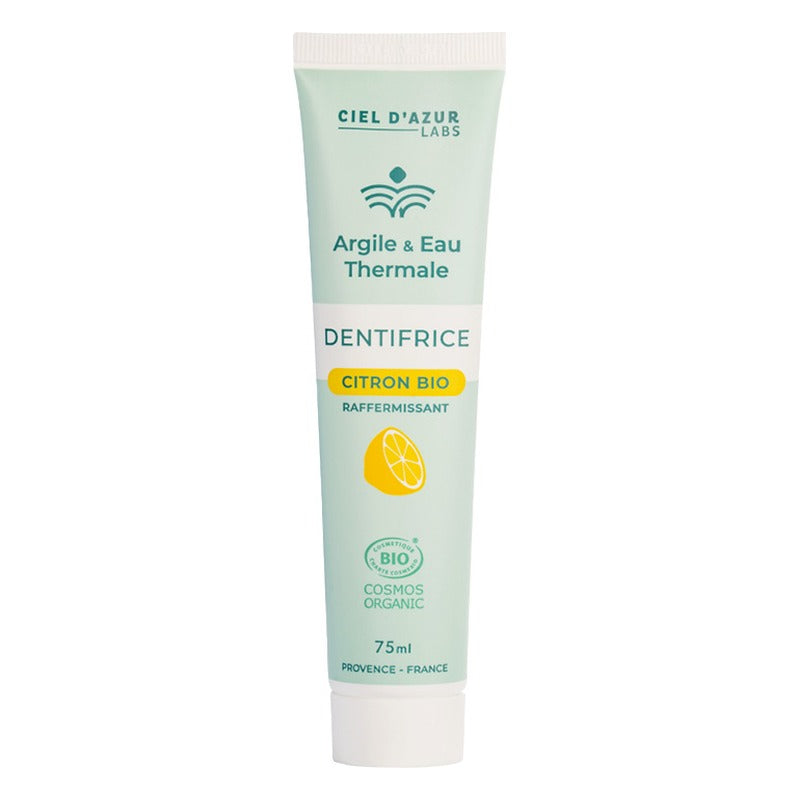 Denticlay Citron Raffermisant - 75 ml - Cosmos Organic - Argile & Eau Thermale