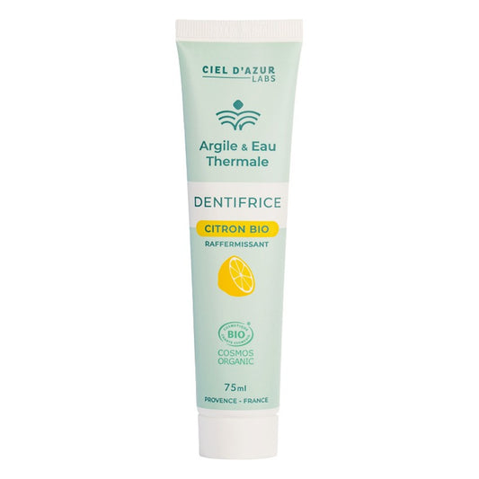 Denticlay Citron Raffermisant - 75 ml - Cosmos Organic - Argile & Eau Thermale
