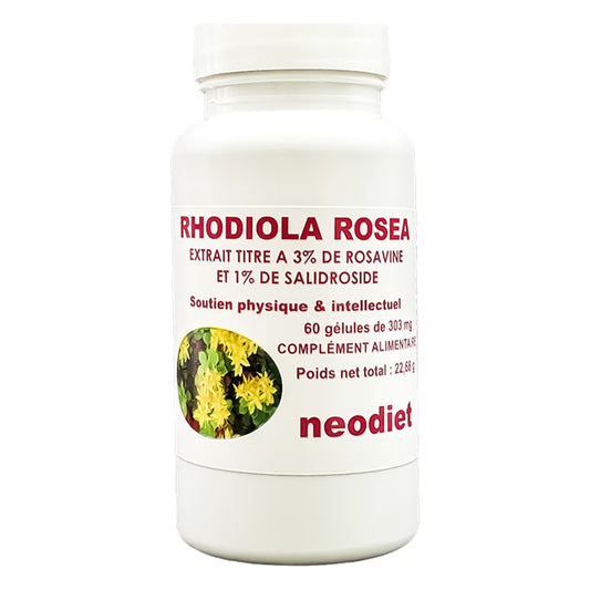 Rhodiola Rosea Extrait 300 mg - 3 % de Rosavine et 1 % de Salidroside - 60 Gélules - Vital Osmose