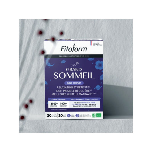 Grand Sommeil Cycle Complet - 20 Ampoules de 10 ml - Bio - Fitoform