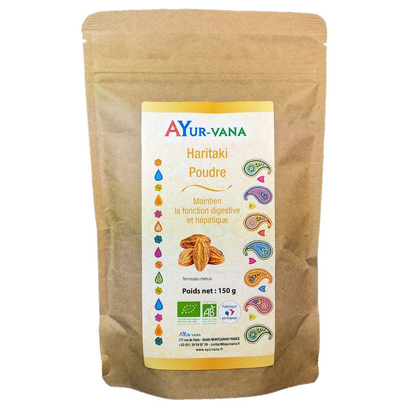 Haritaki - 500 g de Poudre en Sachet - Bio - Ayur-Vana