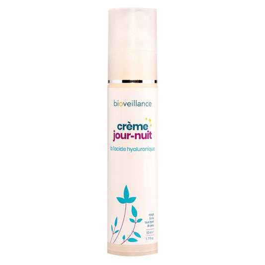 Crème Jour - Nuit à l'Acide Hyaluronique - Flacon Airless de 50 ml - Bio - Bioveillance