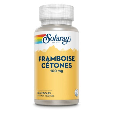 Cétones de Framboises - 100 mg - Gélules Végétales - Solaray - 30 Gélules Végétales