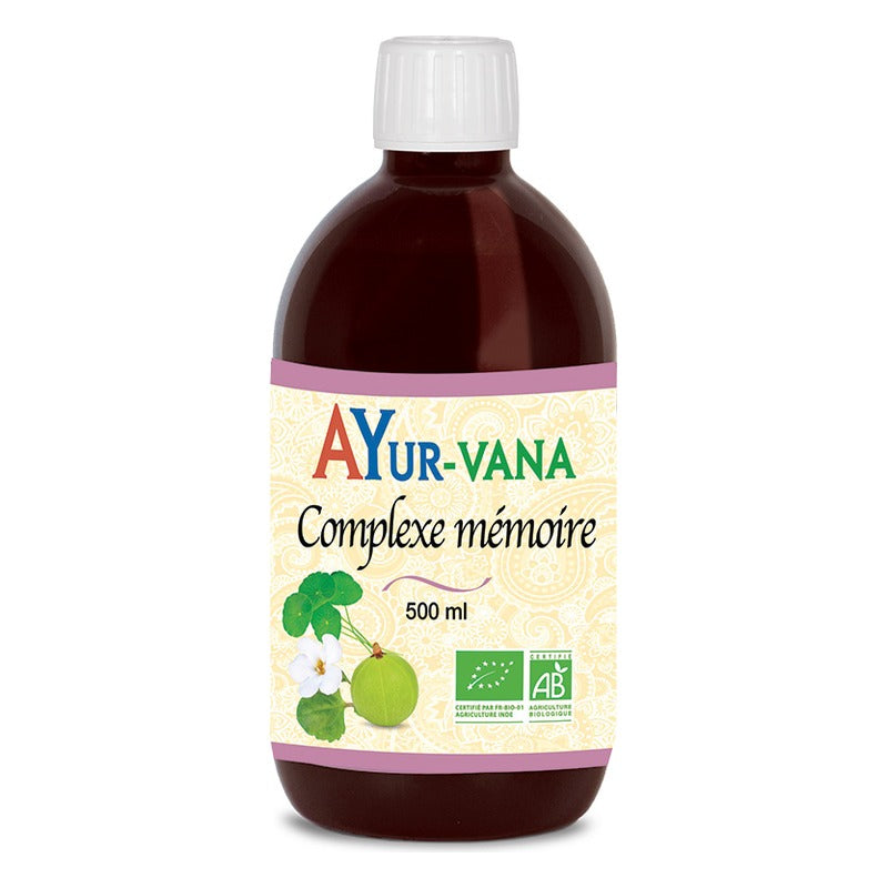 Complexe Mémoire - Flacon de 500 ml - Bio - Ayur-Vana