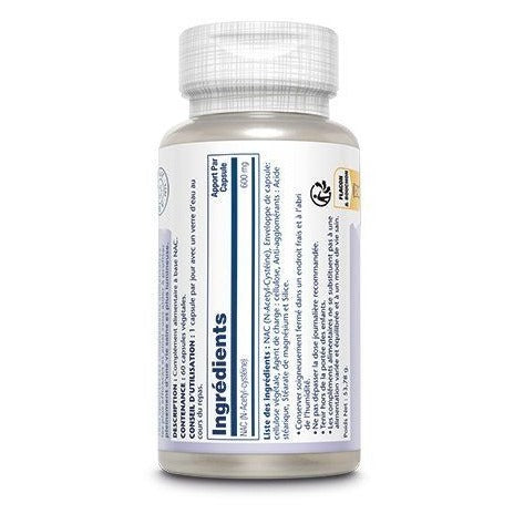 NAC - 600 mg - 60 Gélules Végétales - Solaray