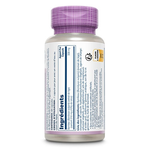 Silice de Bambou - 300 mg - 60 Gélules Végétales - Solaray