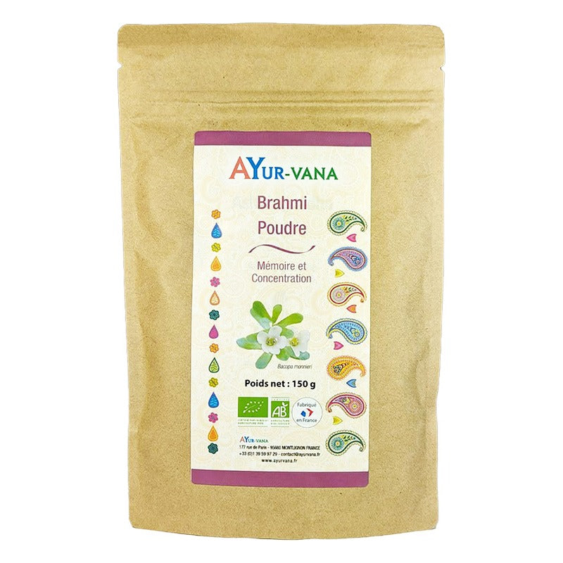 Brahmi - Poudre en Sachet - Bio - Ayur-Vana - 150 g