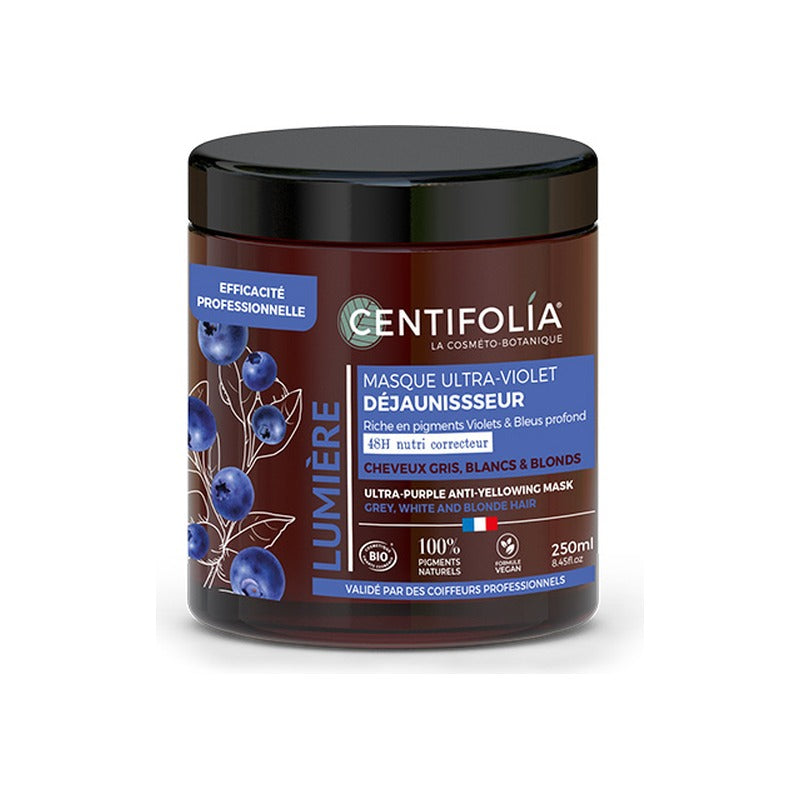LUMIÈRE Masque Ultra Violet Déjaunisseur - 250 ml - Cosmos Organic - Centifolia