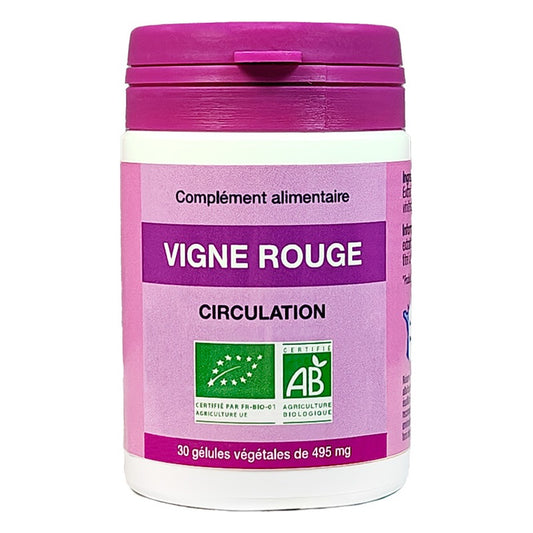 Vigne Rouge - 30 Gélules Végétales - Bio - Vinophenols