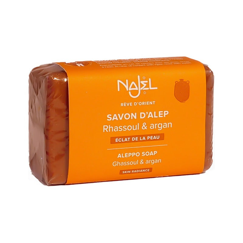 Savon d'Alep - Rhassoul et à l'Huile d'Argan - 100 g - Najel
