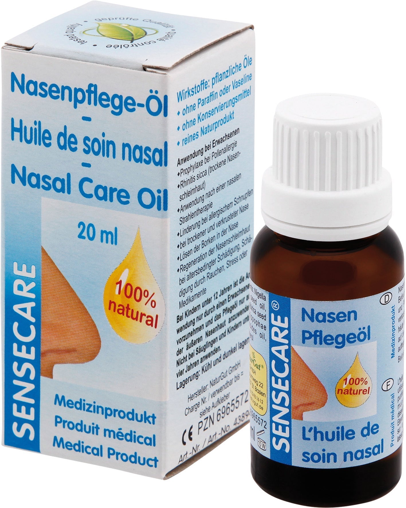 Huile de Soin Nasal - 20 ml - Bio - Sensecare
