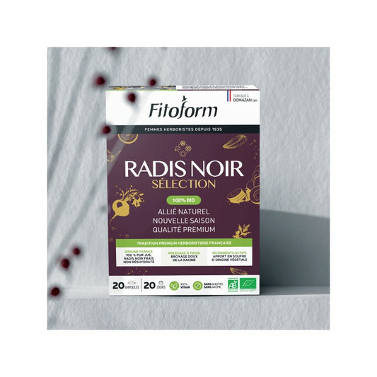 Radis Noir Sélection - 20 Ampoules de 10 ml - Bio - Fitoform