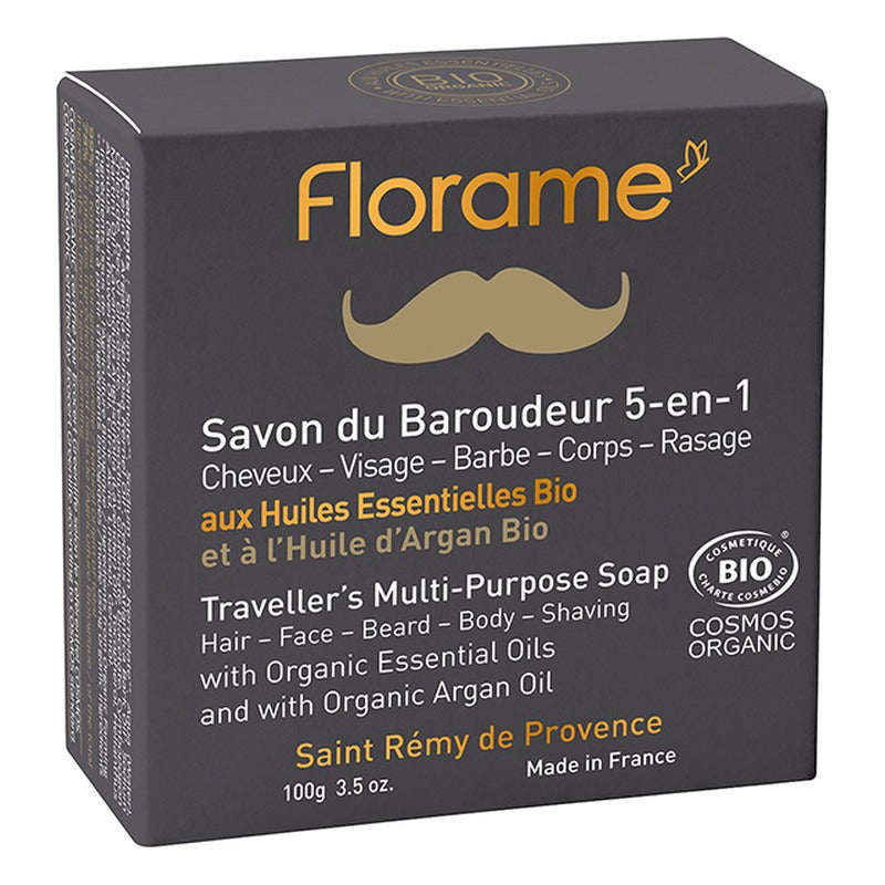 Savon du Baroudeur 5 en 1 - 100 g - Cosmos Organic - Florame