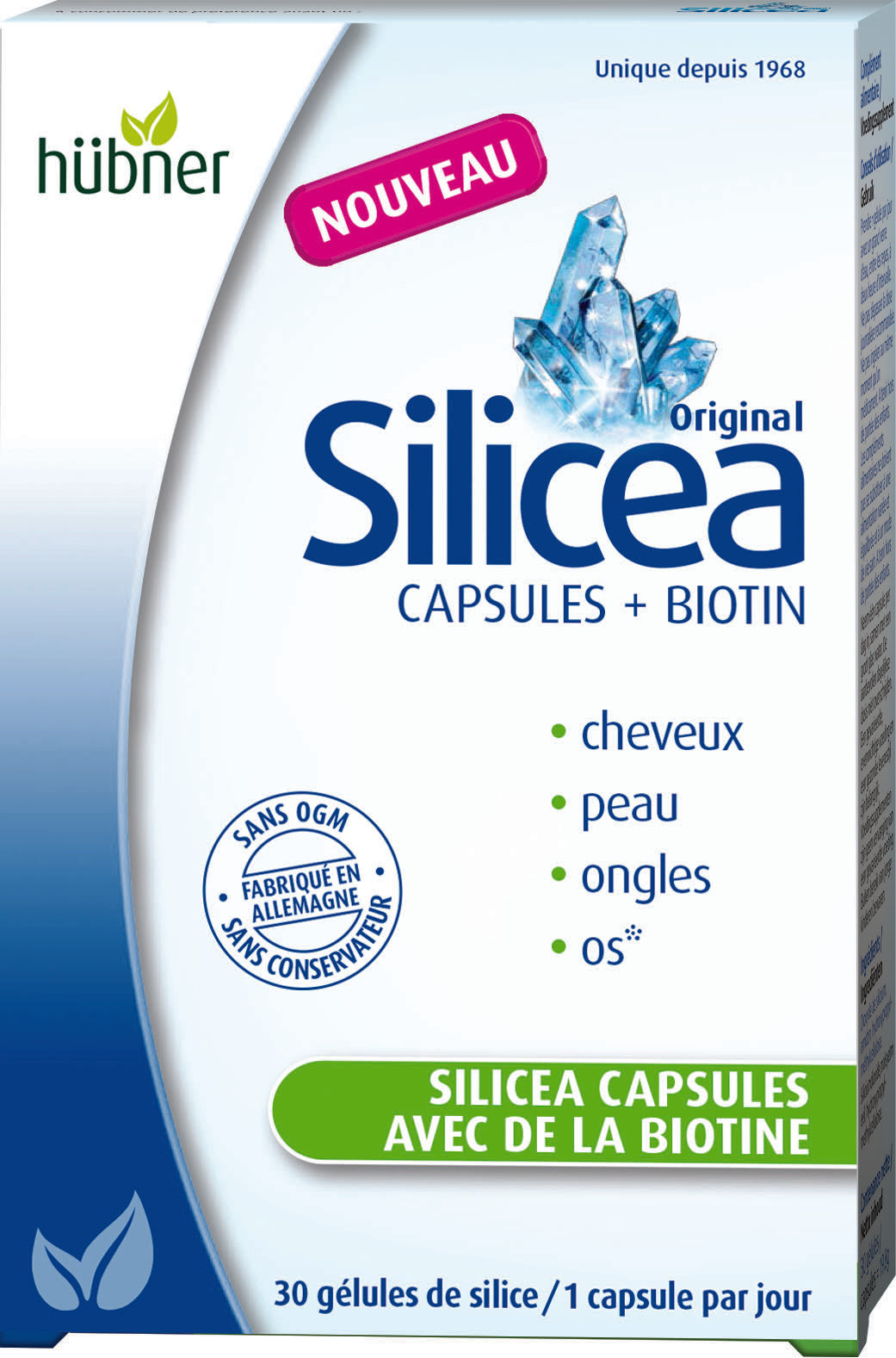 Silicea Capsules avec Biotine - 30 Pièces - Bio - Hübner