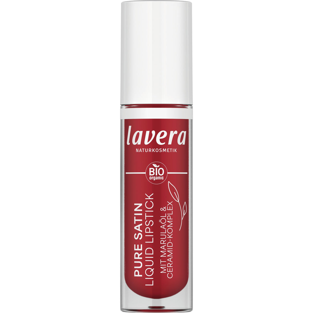 Pure Satin Liquid Lipstick (Rouge à Lèvres Liquide) - Poppy Red 01 - 4 ml - Lavera