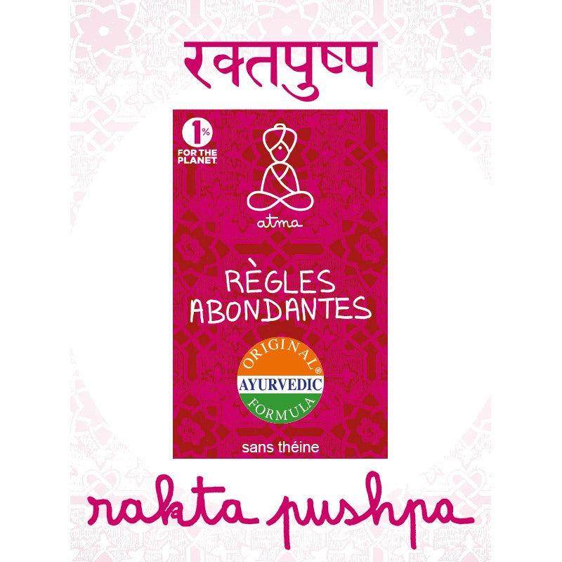 Infusion Rakta Pushpa - Règles Abondantes - 20 Sachets - Bio - Atma