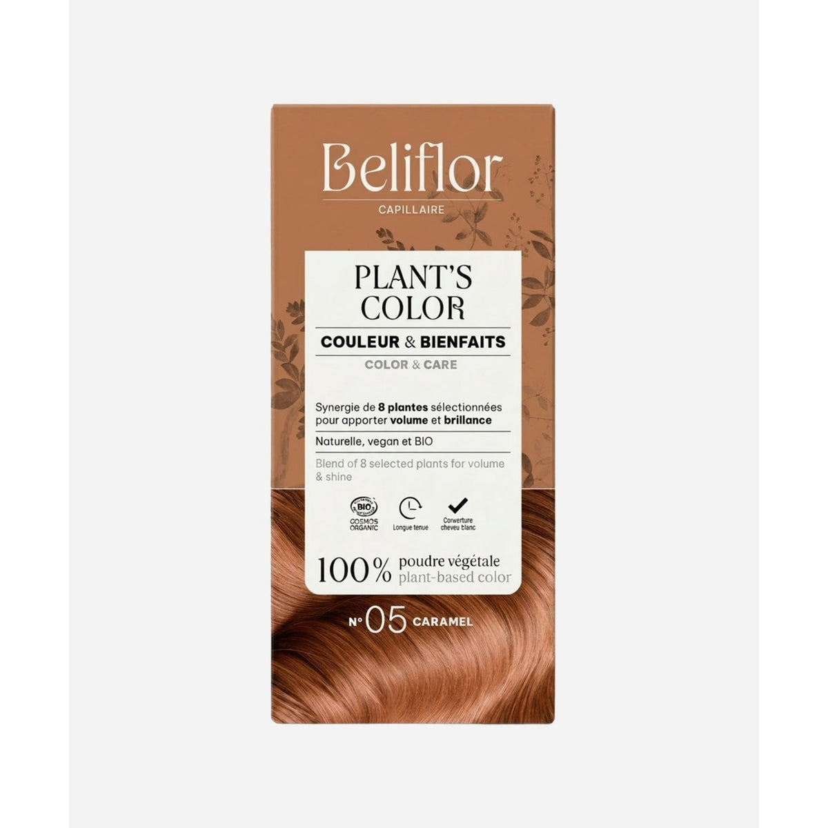 Coloration Végétale Plant's Color - 100 g - Cosmos Organic - Beliflor - 5 Caramel