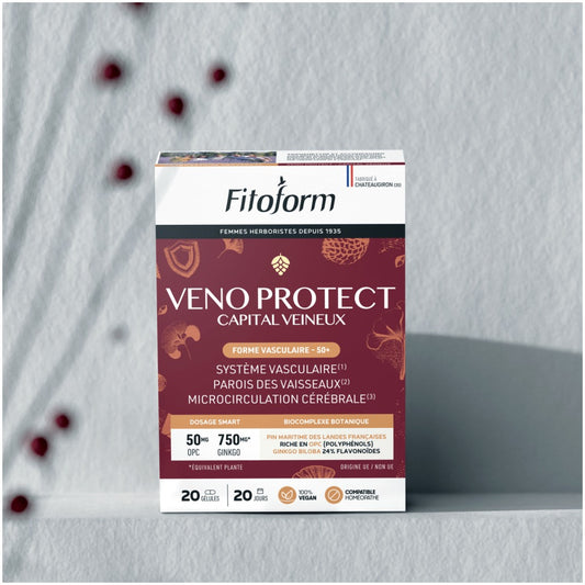 Veno Protect - Capital Veineux - 20 Gélules Végétales - Fitoform