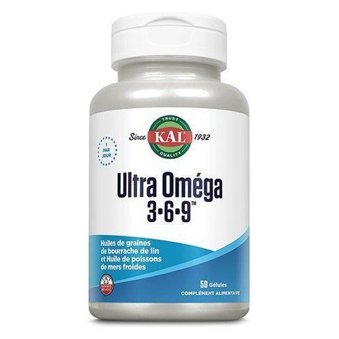 Ultra Oméga 3-6-9 - 50 Capsules Molles - KAL