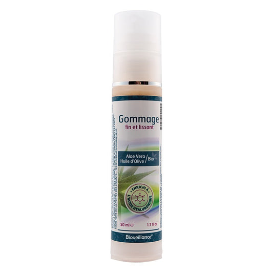 Gommage Visage Fin et Lissant à l'Acide Hyaluronique - Flacon de 50 ml - Bio - Bioveillance