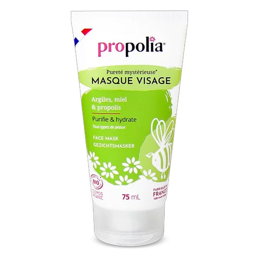 Masque Visage - Kaolin, Miel & Propolis - Tube 75 ml - Cosmos Organic - Propolia