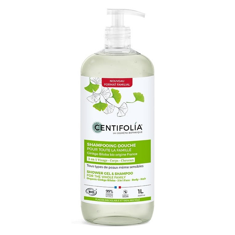 Shampoing Douche 3 en 1 - 1 L - Cosmos Organic - Centifolia