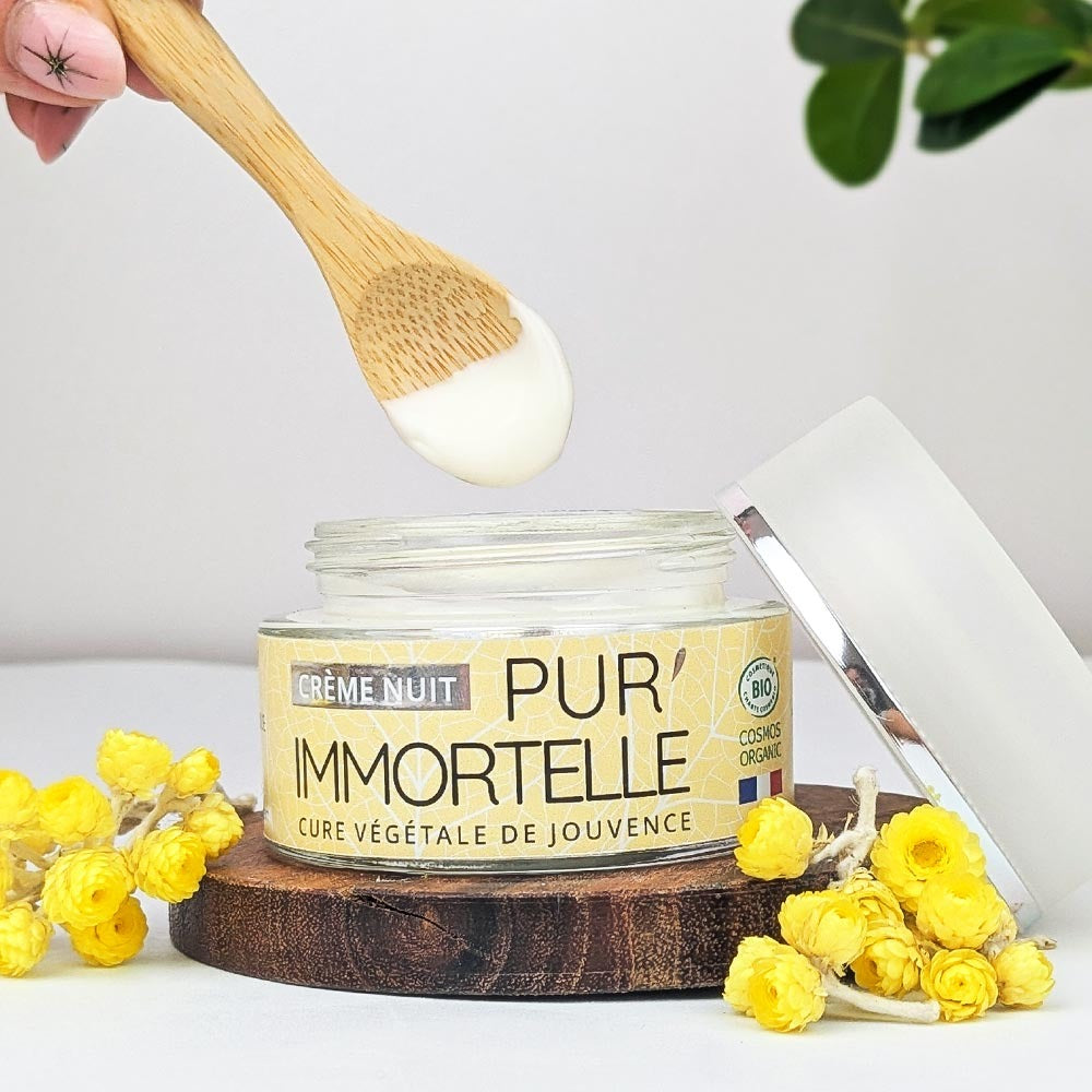 Crème de Nuit Pur'Immortelle - Pot de 50 ml - Cosmos Organic - Propos'Nature