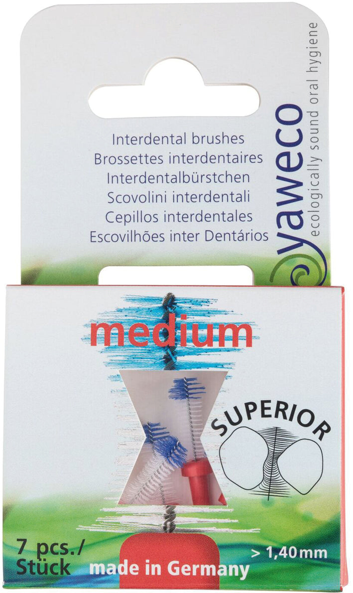 Brossettes Interdentaires Moyennes Rouges Recharge - 7 Recharges - Yaweco