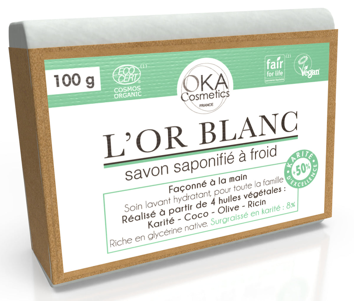 Savon Or Blanc 60% - 100 g - Bio - OKA Cosmetics