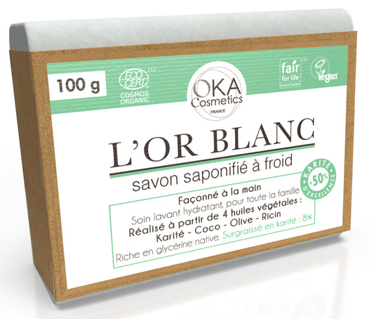 Savon Or Blanc 60% - 100 g - Bio - OKA Cosmetics