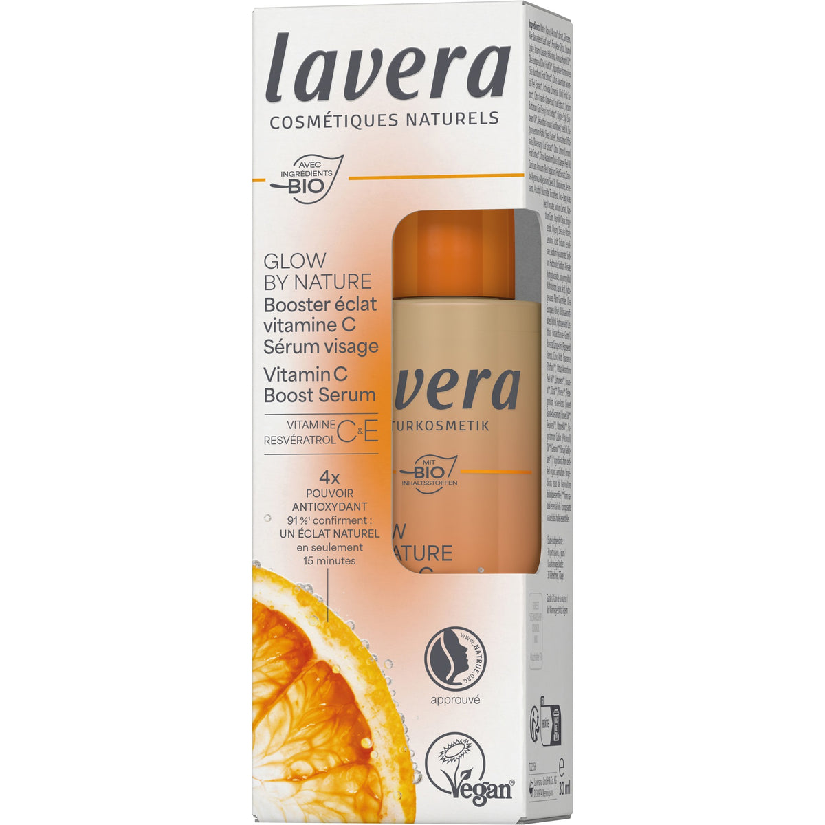 Glow By Nature Vit C Boost Serum - 30 ml - Bio - Lavera