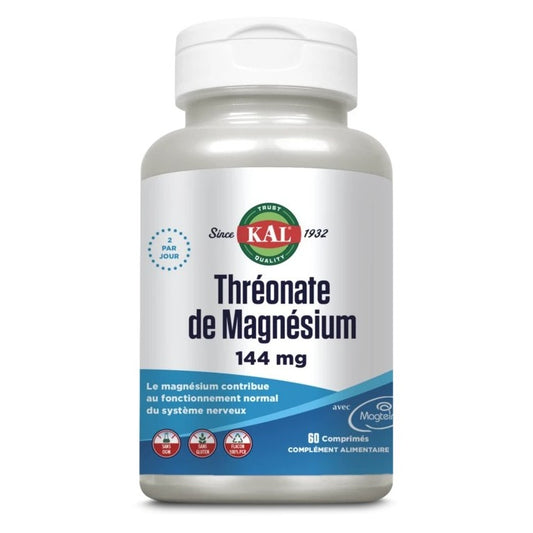 Thréonate de Magnésium - 144 mg - 60 Comprimés - KAL