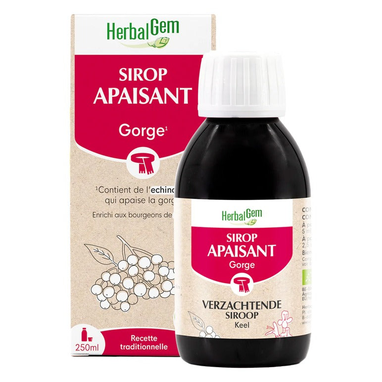Sirop Apaisant Gorge - Flacon de 250 ml - Bio - Herbalgem