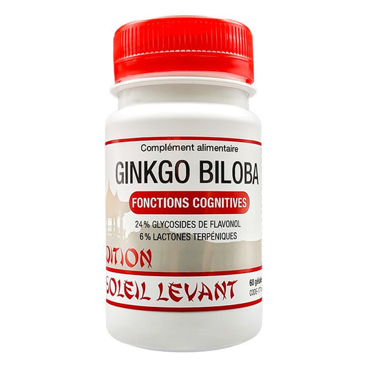 Ginkgo Biloba - 60 Gélules Végétales - Tradition du Soleil Levant