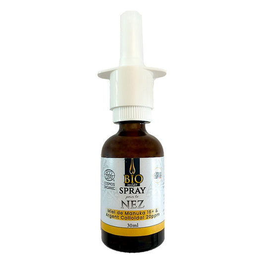 Spray pour le Nez Manuka 16+ et Argent Colloïdal 20 Ppm - 30 ml - Cosmos Organic - Dr. Theiss