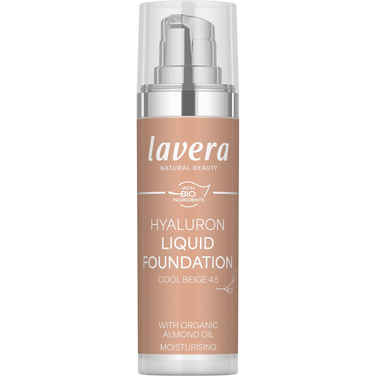 Hyaluron Liquid Foundation - Cool Beige 4.5 - 30 ml - Lavera