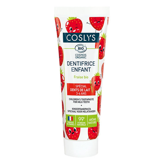 Dentifrice Enfant - Fraise - 50 ml - Cosmos Organic - Coslys