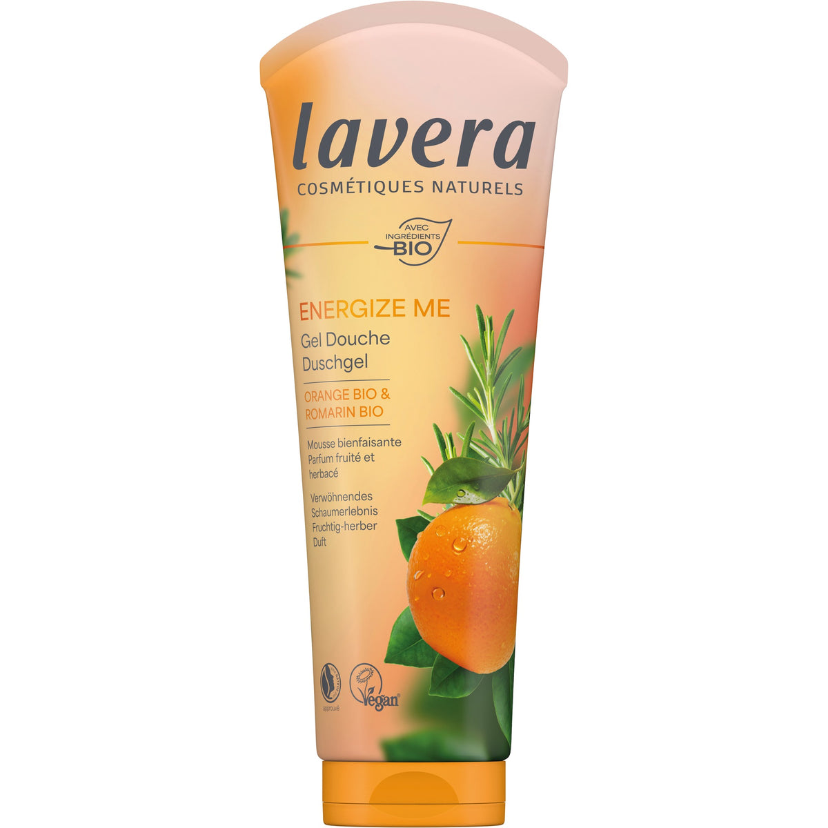 Gel Douche Energize Me - Orange & Romarin - 250 ml - Lavera