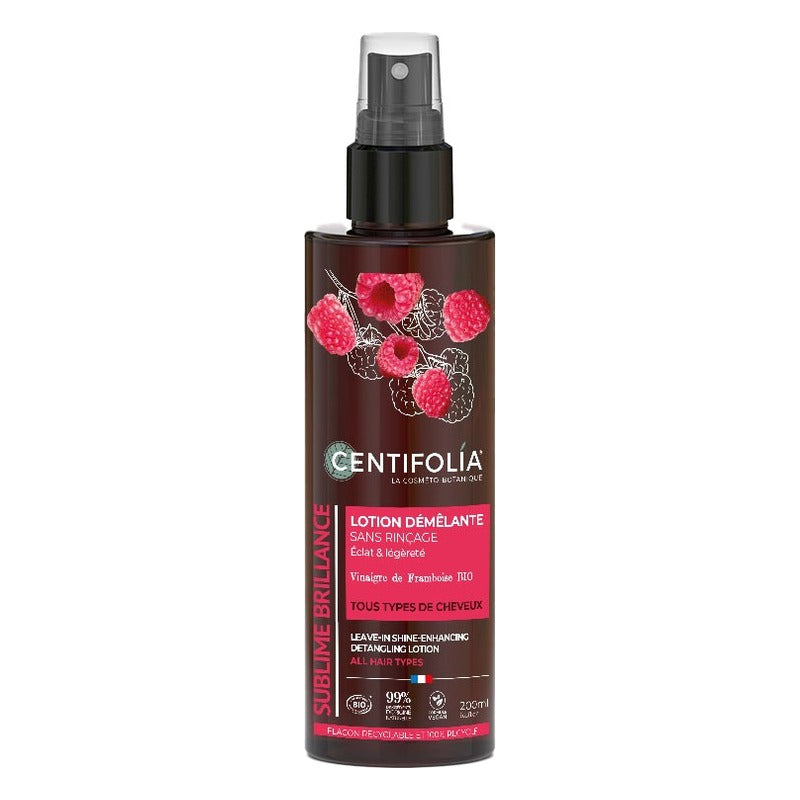 SUBLIME BRILLANCE Lotion Démêlante sans Rincage - Vinaigre de Framboise - 200 ml - Cosmos Organic - Centifolia