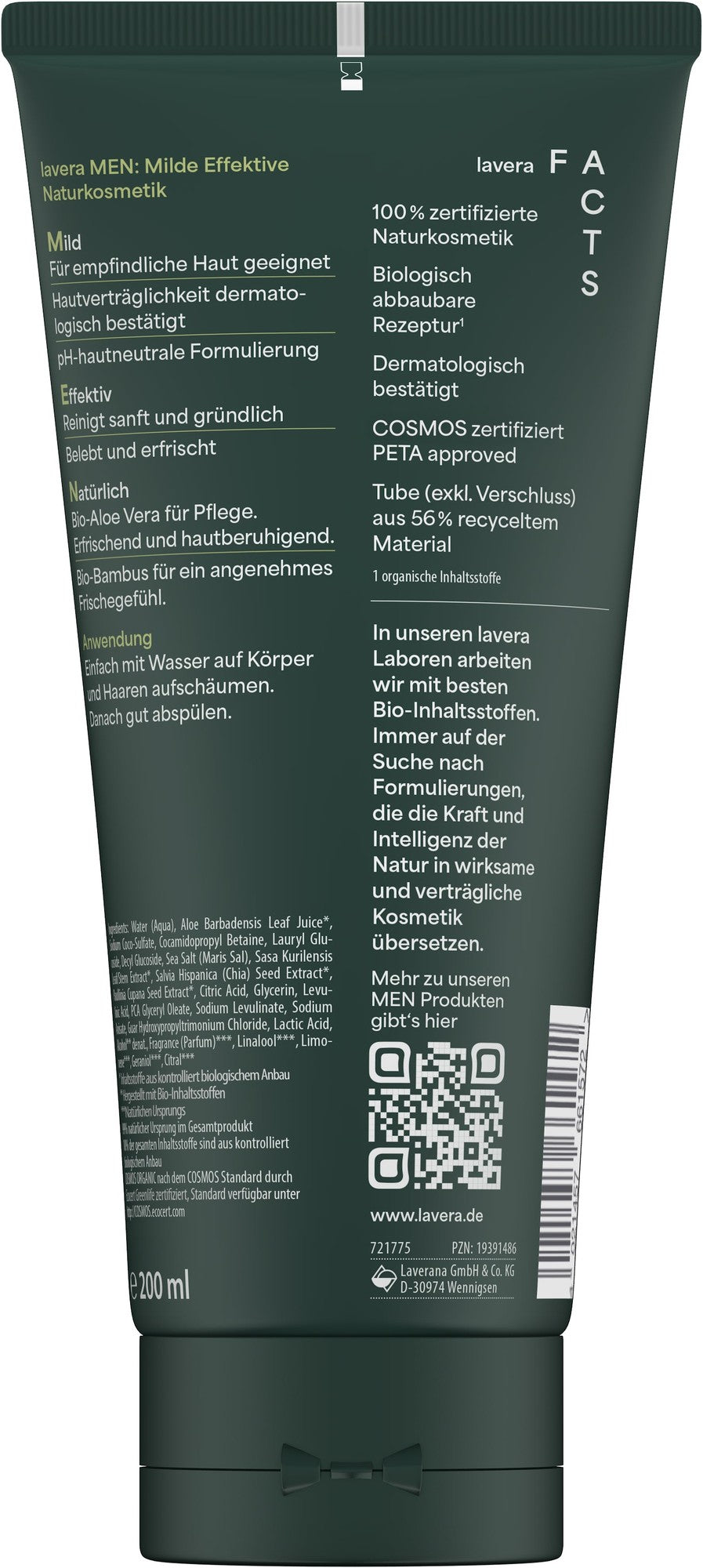 Men Sensitiv Crème Hydratante - 50 ml - Lavera