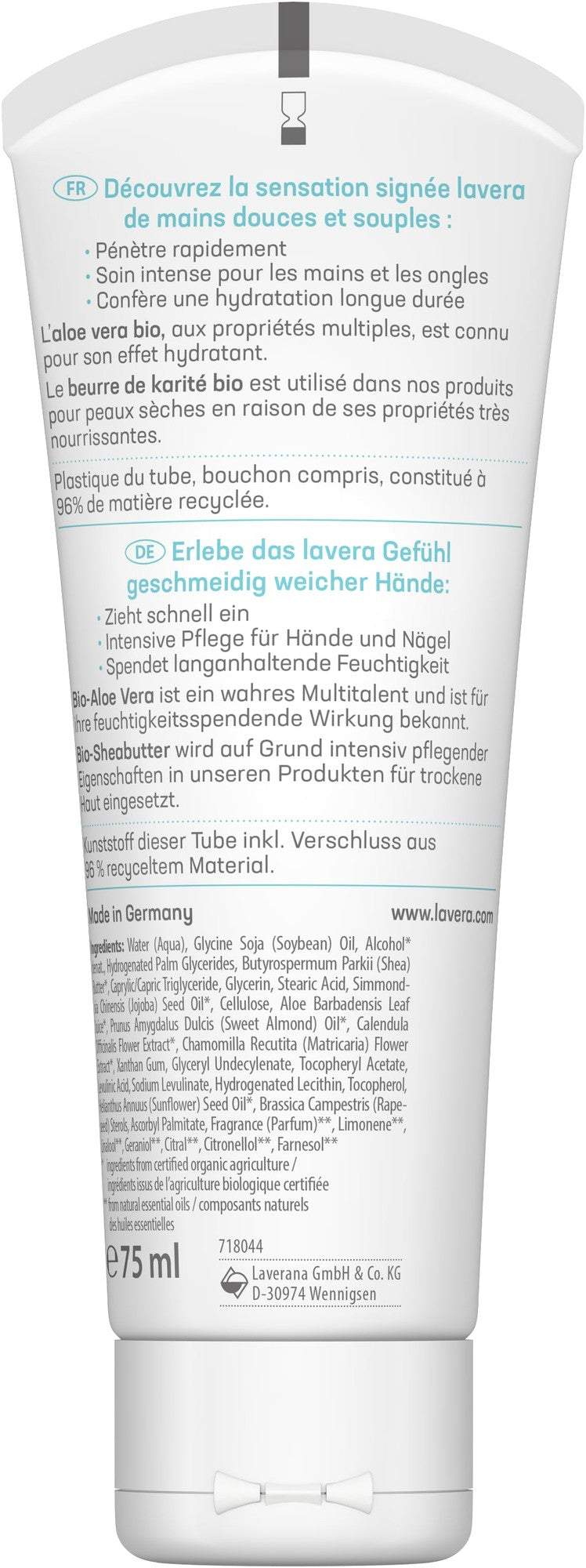 Crème Mains Basis Sensitiv - 75 ml - Lavera