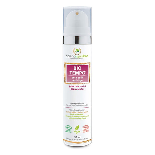 BIO TEMPO® Soin Actif Anti-Âge - Tube Airless 50 ml - Science et Equilibre