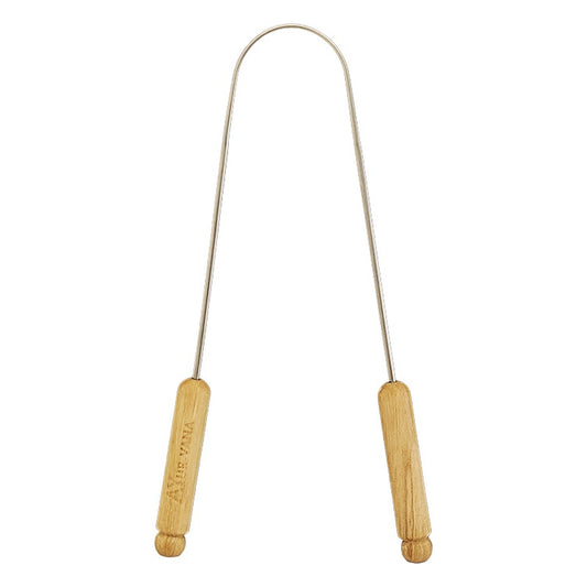 Gratte-Langue Bois et Inox Médical - Ayur-Vana