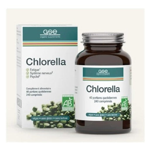 Chlorella - 500 mg Comprimés - 240 Comprimés de 500 mg - Bio - GSE
